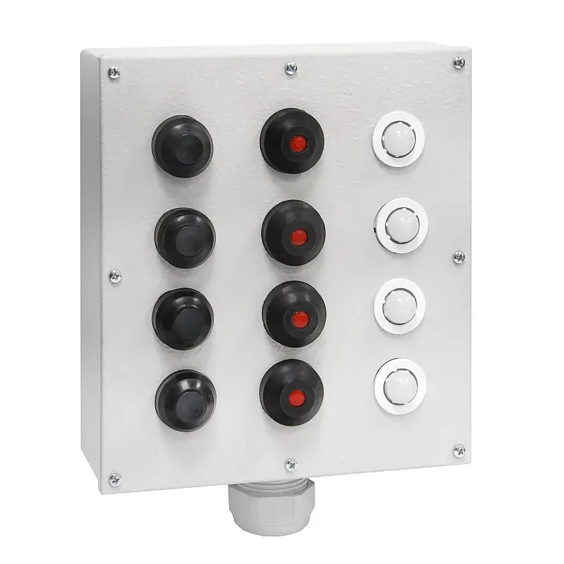 Пост управления ПКУ-15-21-341-IP54 (6хСКЛ11 зеленая, 220В + 6хКЕ081/2(1з+1р) красная + PG-36) Электротехник ET055824