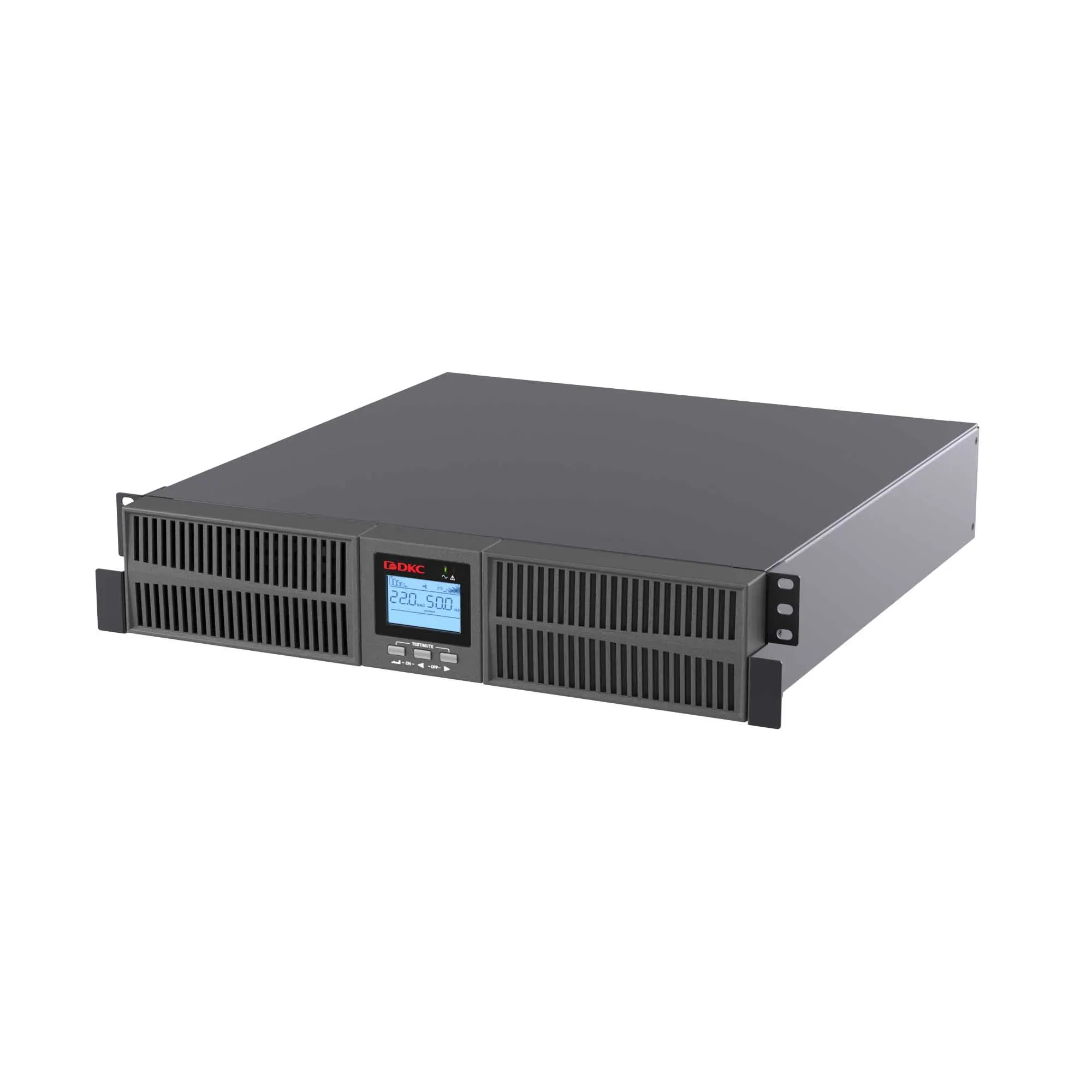 Источник бесперебойного питания Online Small Rackmount, 2000 ВА/1800 Вт, 1/1, 8xIEC C13, EPO, USB, RS-232, Rack 2U, з/у 6А, без АКБ DKC IT SMALLR2A0PI