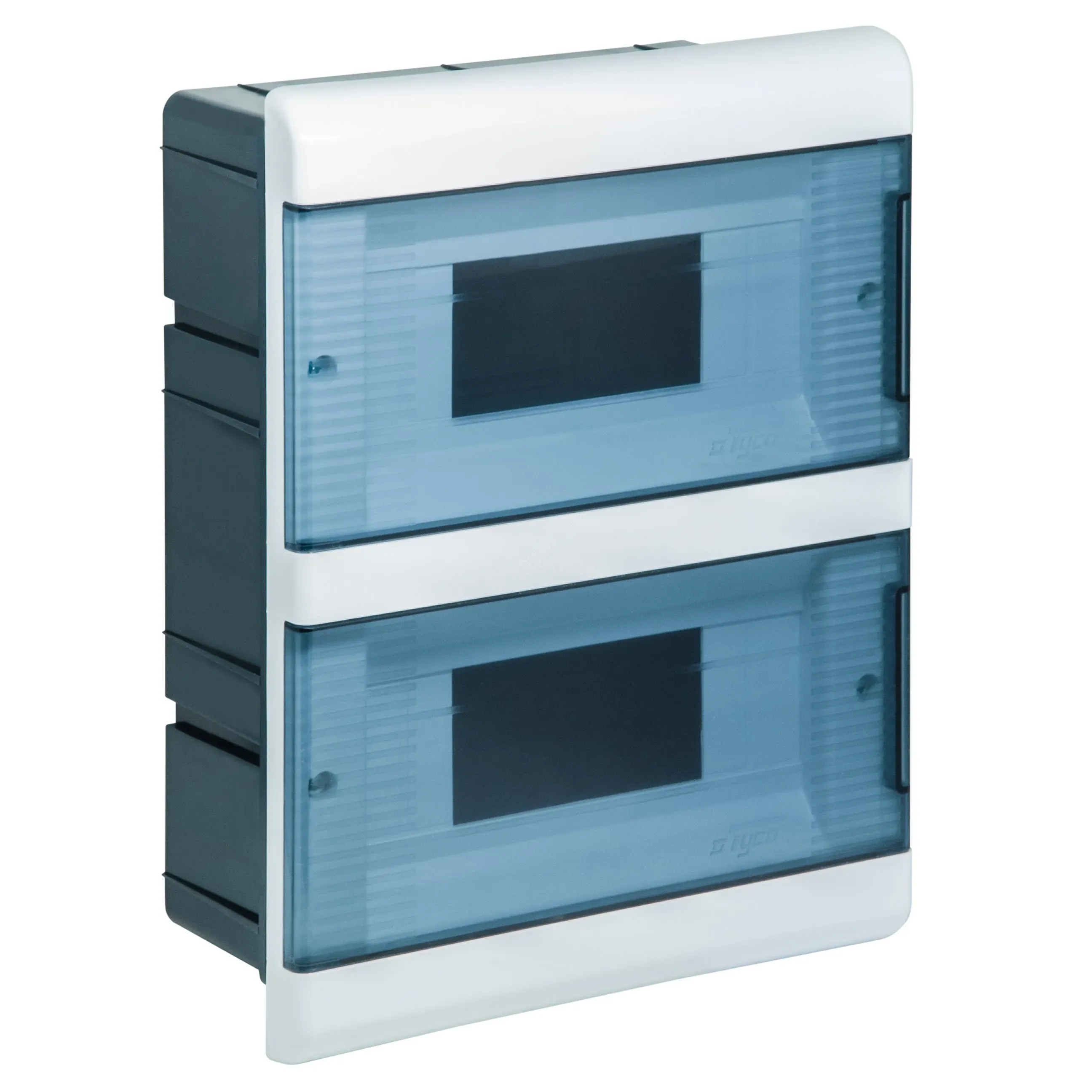 Щиток с/п на 18 мод. с 2-мя прозрачными дверями   278х221х100мм tyco RUVINIL 68118