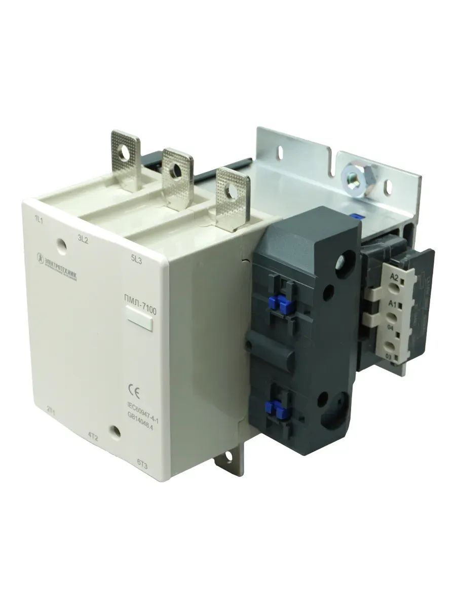 Пускатель электромагнитный ПМЛ-7100 УХЛ4 Б, 380В/50Гц, 1з, 250А, нереверсивный, без реле, IP00 Электротехник ET523183