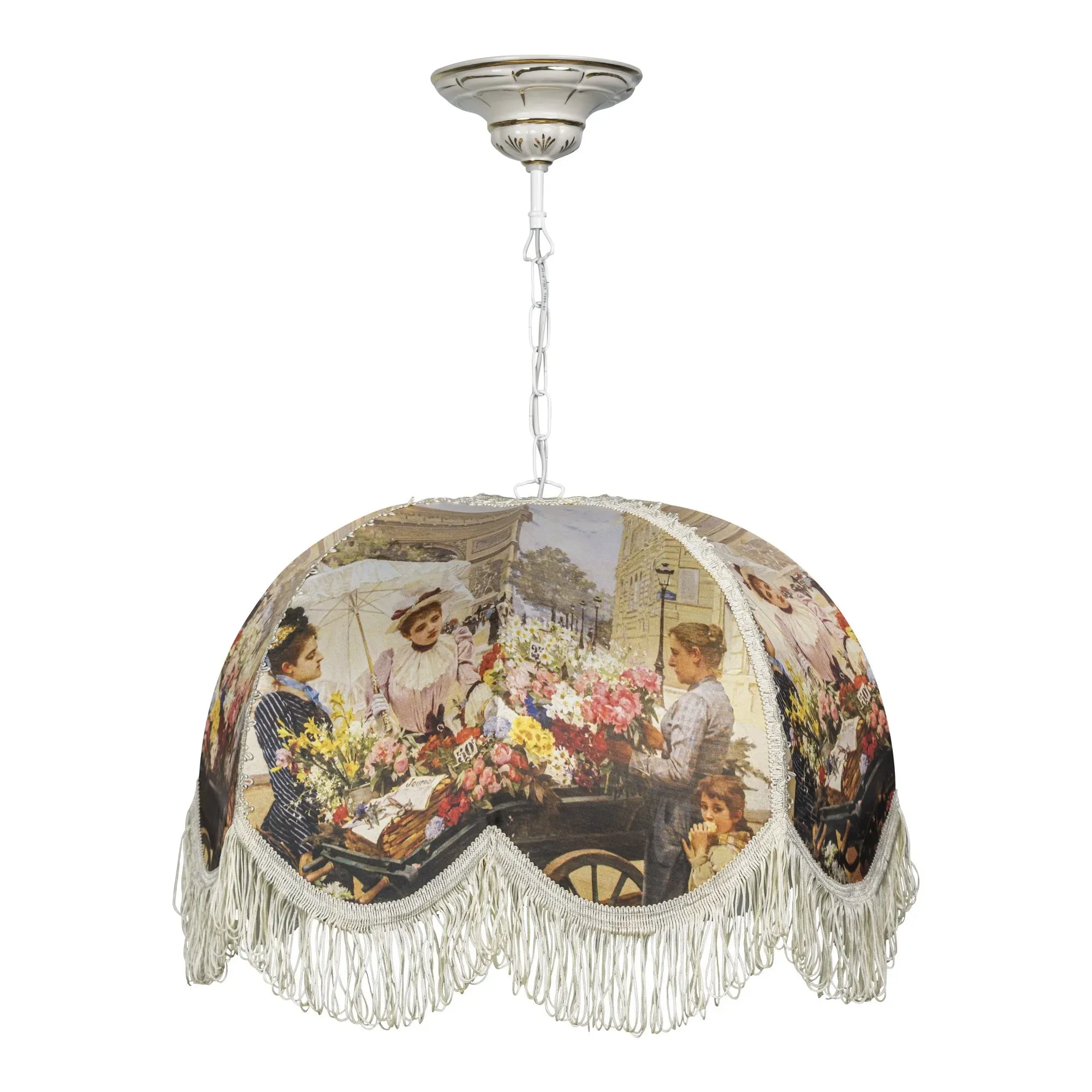 Светильник НСБ-11-3х60-001 с абажуром цепь домашний париж ЭРКАДО 300492