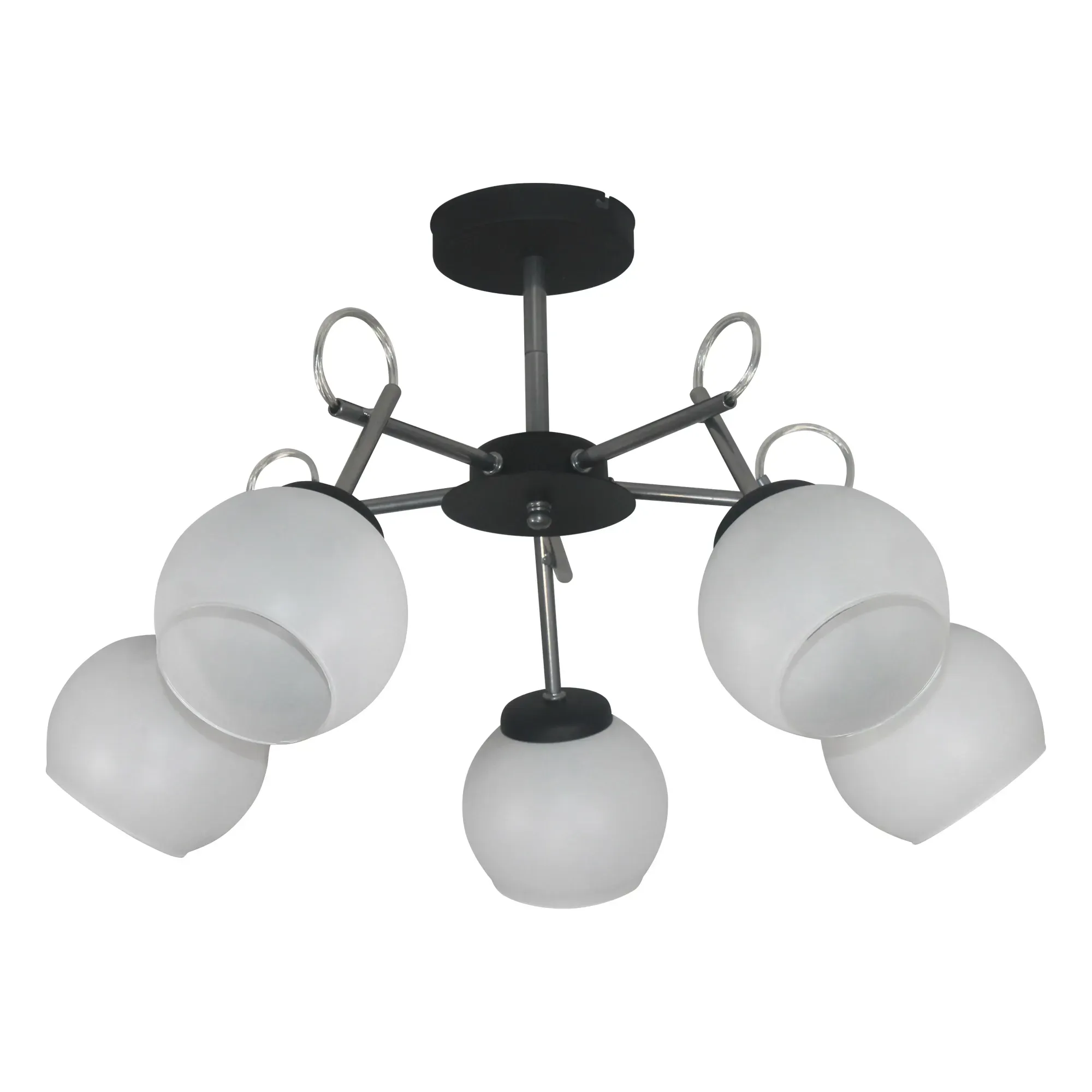 Светильник Блюз 151 черн.хром (Плафон 8330) НПБ 01-5х60-163 Е27 потолочный ЭЛЕТЕХ 1005405225