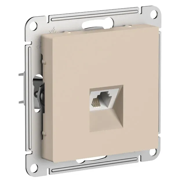 ATLASDESIGN РОЗЕТКА телефонная RJ11, механизм, ПЕСОЧНЫЙ SE (Потенциал) ATN001281