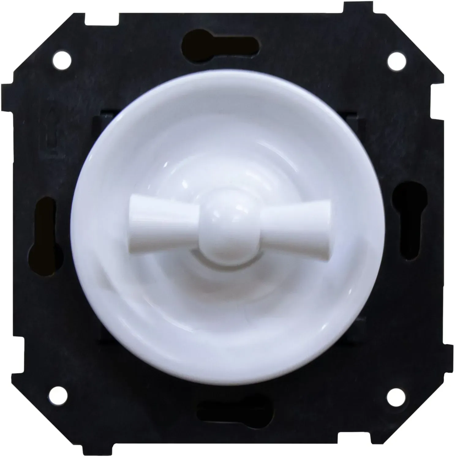 Выключатель Шедель 1-кл. проходной (скрытый монтаж), Белый Бирони B3-201-21