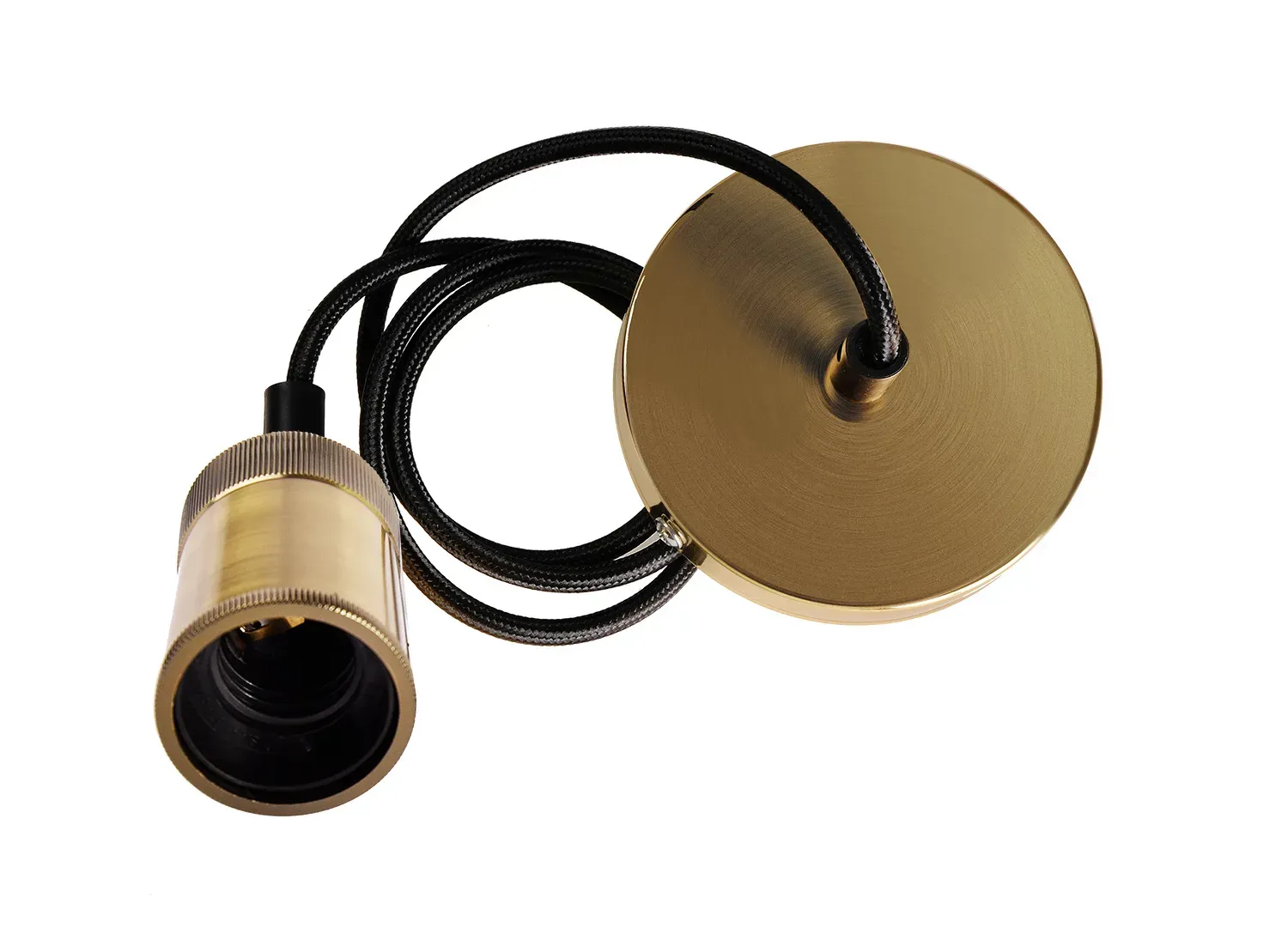 Патрон подвесной декоративный PLC со шнуром RETRO E27 230V/1M ANTIQUE BRONZE золотой JazzWay 5039032