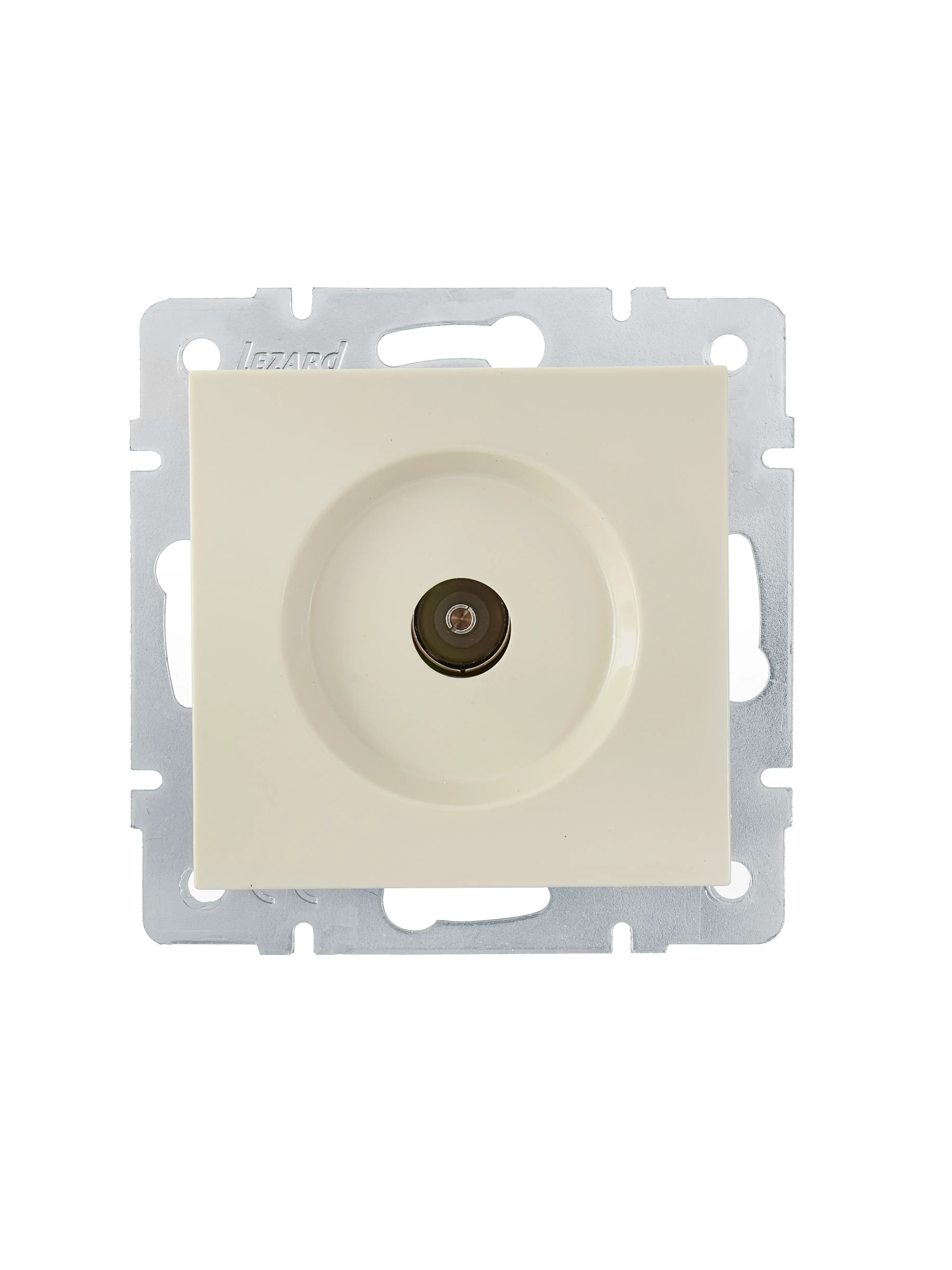 VESNA Розетка ТВ проходная крем Lezard 742-0388-129
