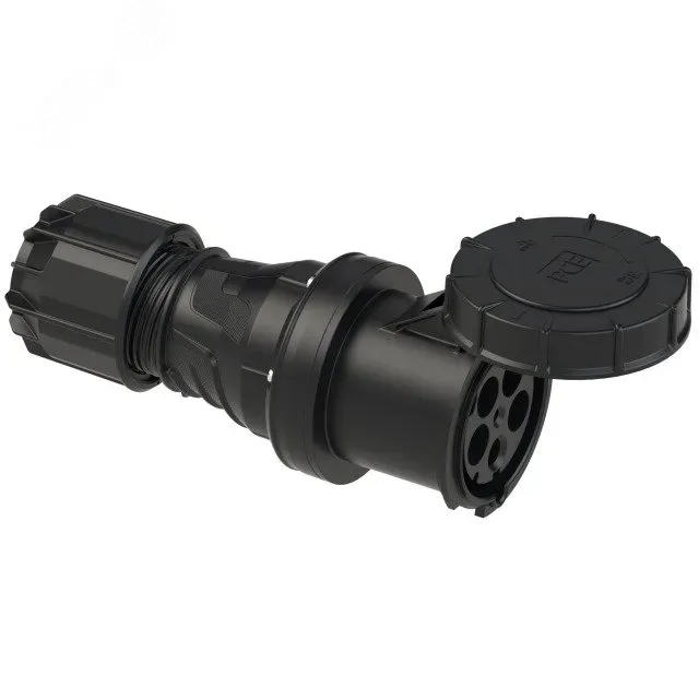 Розетка кабельная 125а/400v/3p+n+e/ip67, черная ALPENBOX 00-00002643