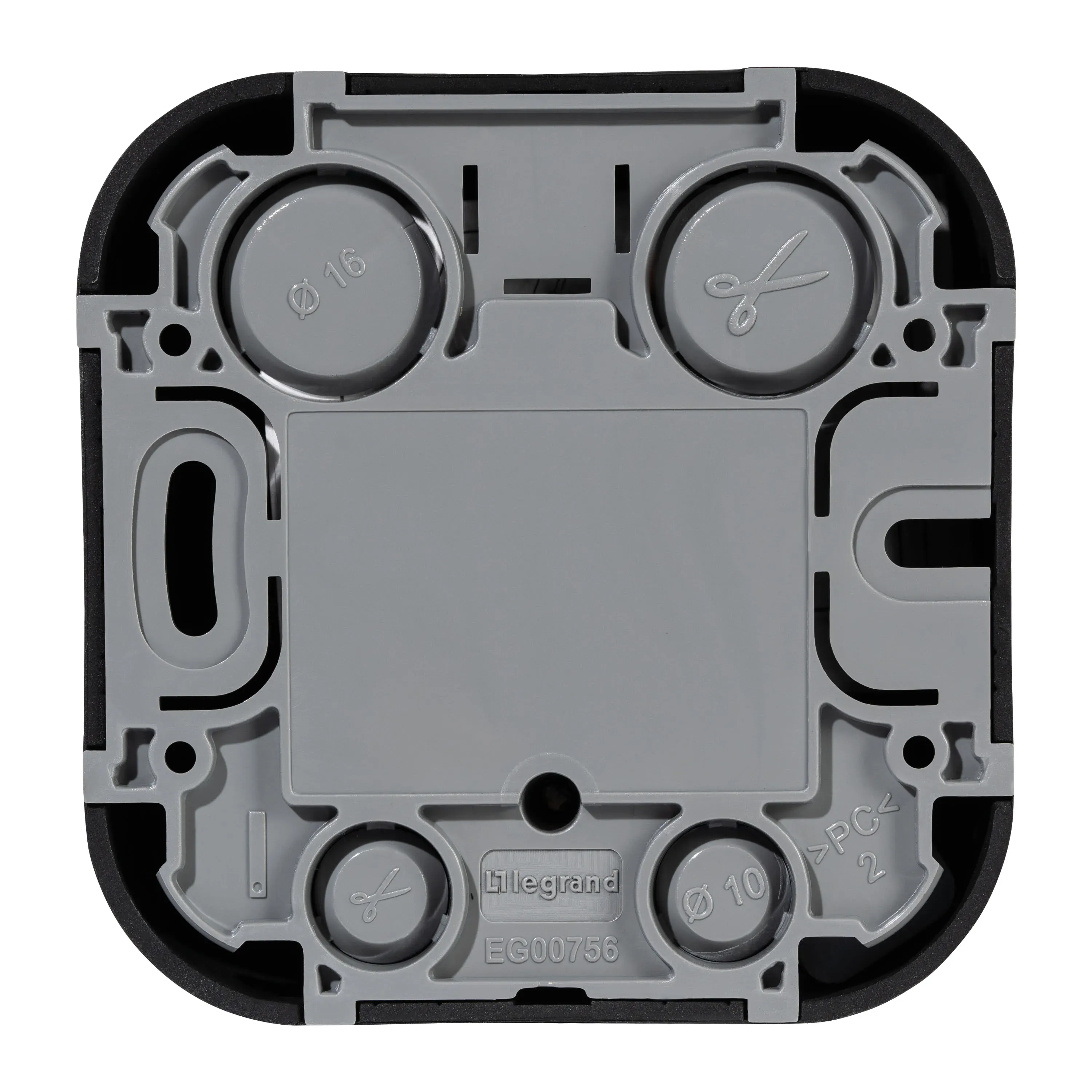 Розетка компьютерная RJ45 категория 5e UTP - Legrand Quteo - IP20 накладной монтаж - чёрный матовый