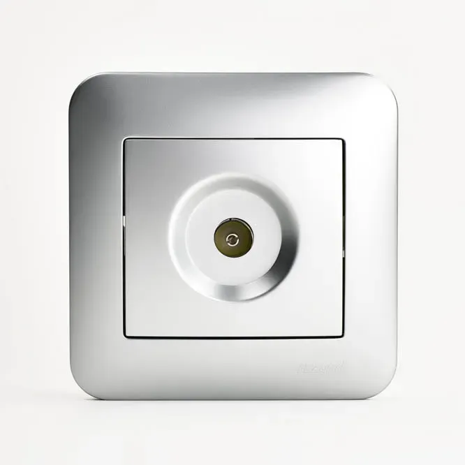 KARINA Розетка ТВ оконечная матовое серебро (10шт/120шт) Lezard 707-4388-130