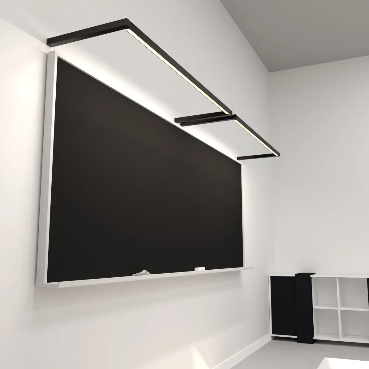 Светодиодный светильник RVE-PLS3535-PRIMELINE-1000-K (Линейный 1000х35x35мм 23Вт на кронштейне 500мм 4000K черный) RVElektro RVE00003319