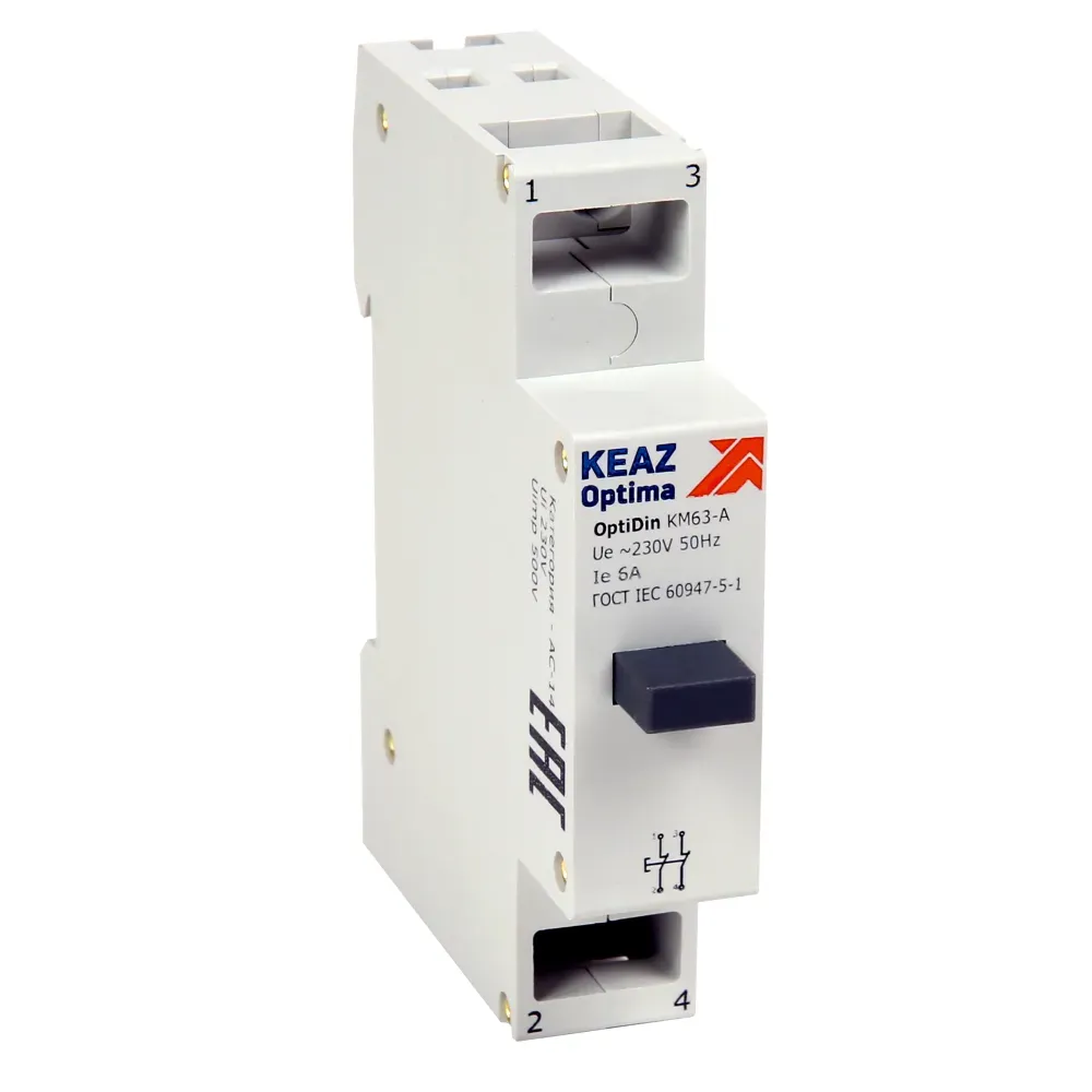 Кнопка управления OptiDin KM63-AF-02-УХЛ3 КЭАЗ Optima (от-ка) 138903