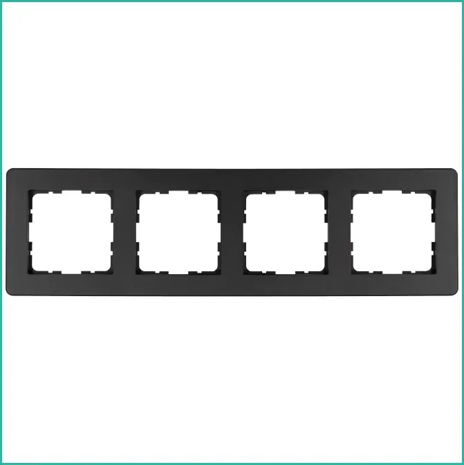Рамка G-Flex 4-постовая, цвет Антрацит Jasmart G1104B