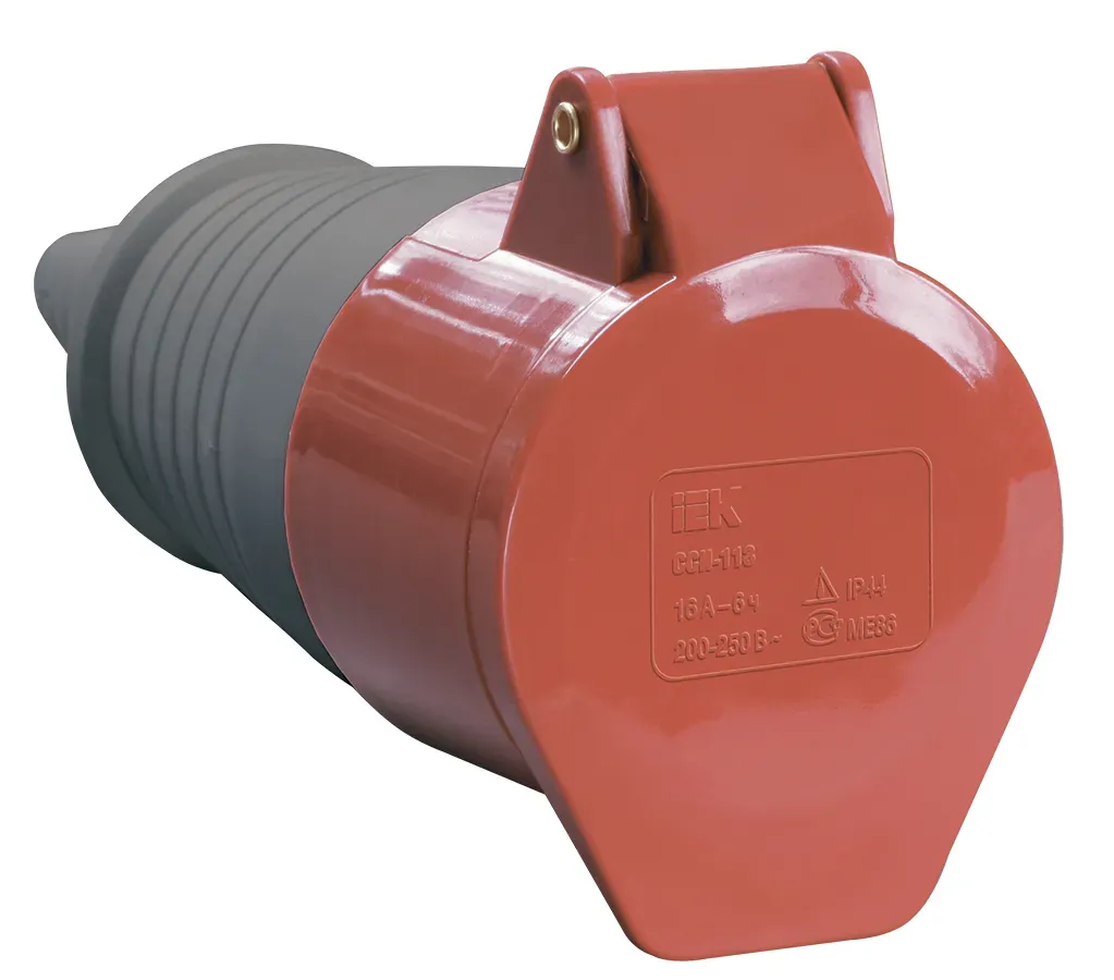 Розетка кабельная 32а 3р+pe ip44 переносная 380в  224 IEK PSR22-032-4