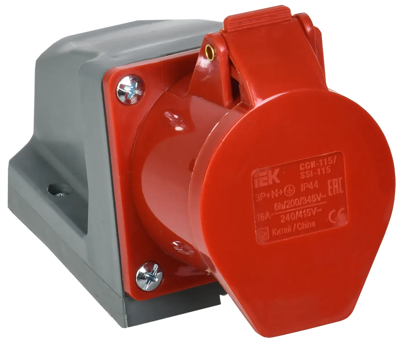 Розетка кабельная 16а 3р+n+е iр44 на поверхность 380в 115 IEK PSR12-016-5