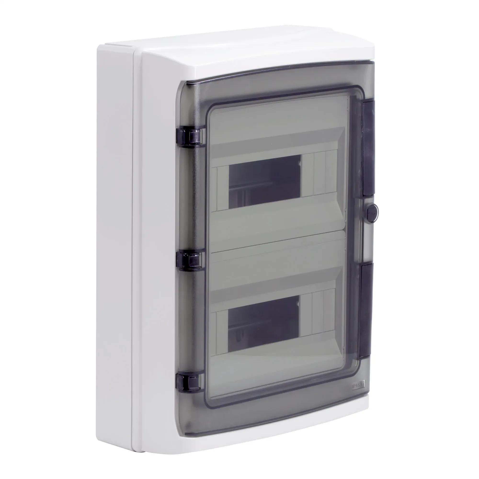 Щиток настенный с дверцей 24 мод.,ip65, серый, с клеммным блоком 63а ДКС RB24W6TGD