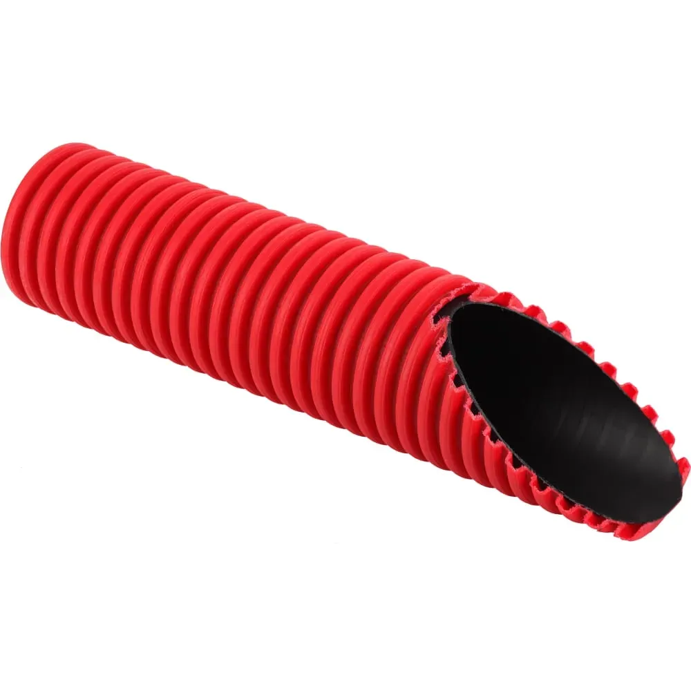 Труба гибкая двустенная пнд/пвд 90мм красная      (50м) RUVINIL Т2-КЛ0-090К(50)