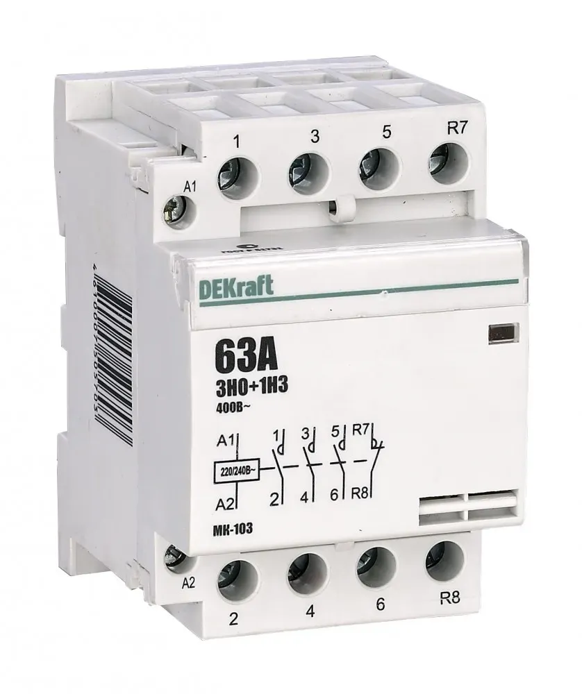 Контактор модульный 3НО+1НЗ 40А 230В МК-103 SE (Dekraft) 18082DEK