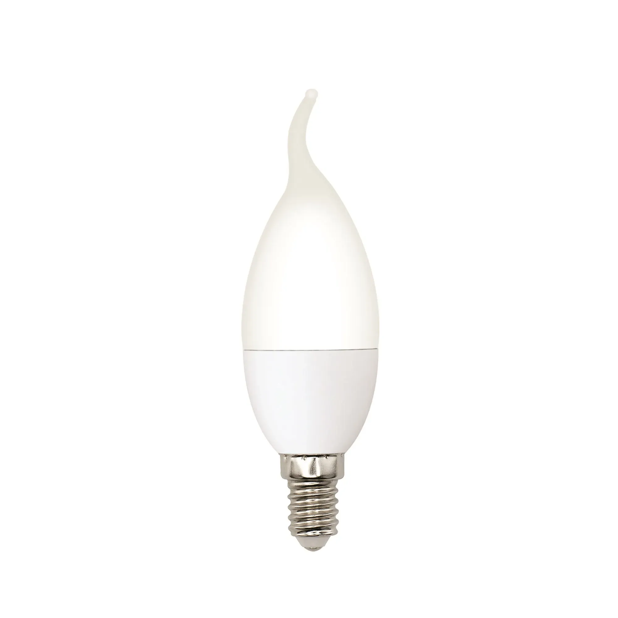 Лампа светодиодная LED-CW37-5W/3000K/E14/FR/SLS Форма свеча на ветру матовая Теплый (3000K) Uniel ul-00008799