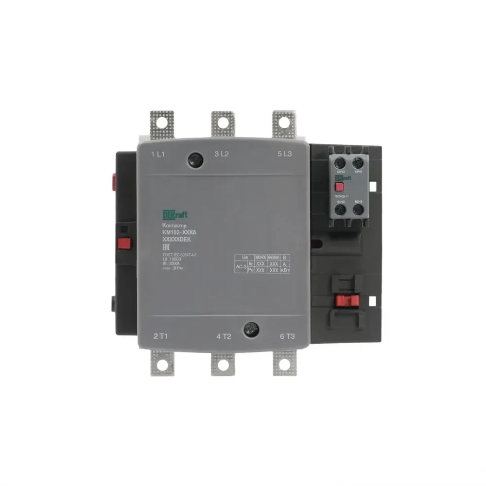 Контактор 115А 110В АС АС3  АС4 1НО+1НЗ КМ-102 SE (Dekraft) 21936DEK