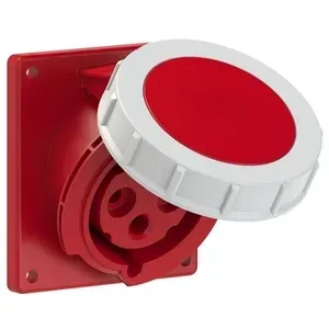 Розетка встраиваемая наклонная 32а/400v/3p+e/ip67, фланец 92x100 ALPENBOX 00-00002422