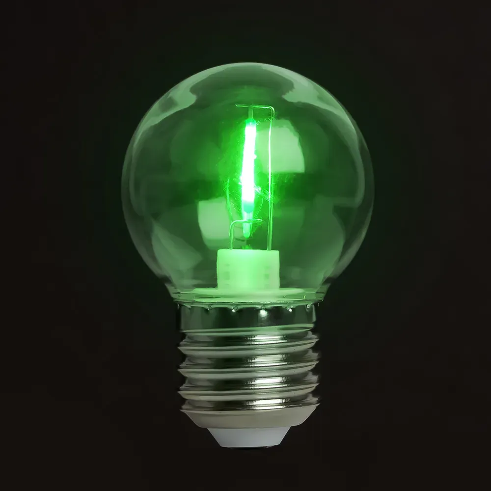 Лампа светодиодная LED 2вт Е27 зеленый шар