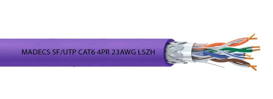 Витая пара S/FTP 4PR 23AWG Cat.6 LSZH(LSOH) экранированная с ограниченным выделением дыма(DCM Test Report)