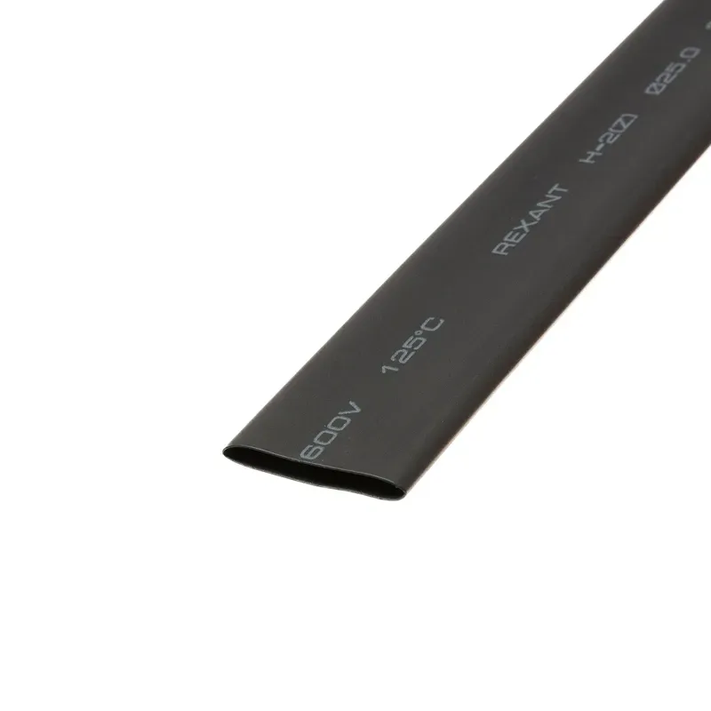 Термоусаживаемая трубка 25,0 12,5 мм, черная, упаковка 10 шт. по 1 м, REXANT REXANT 22-5008