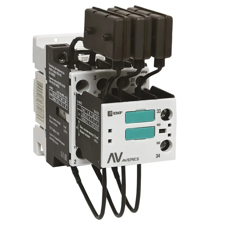 Контактор для конденсатора КМЭК 15 кВАр 230В 1NО+1NC AVERES EKF ctrk-s-22-15-230-av