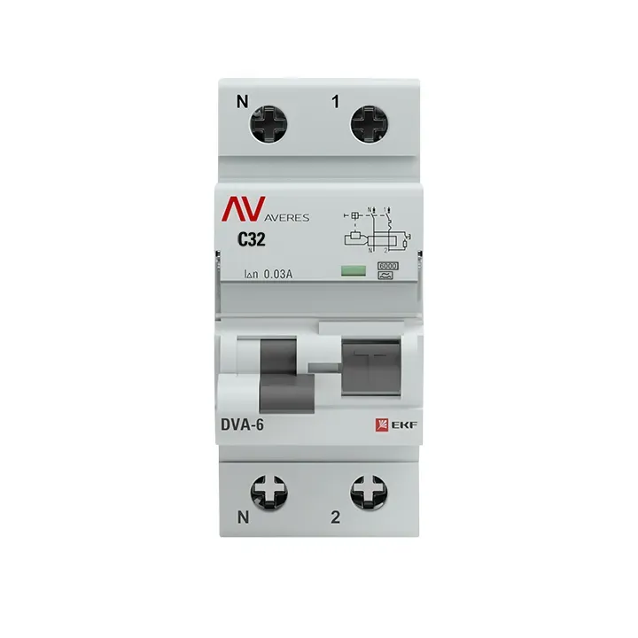 Автомат дифференциальный DVA-6 1P+N 32А (C) 30мА (A) 6кА AVERES