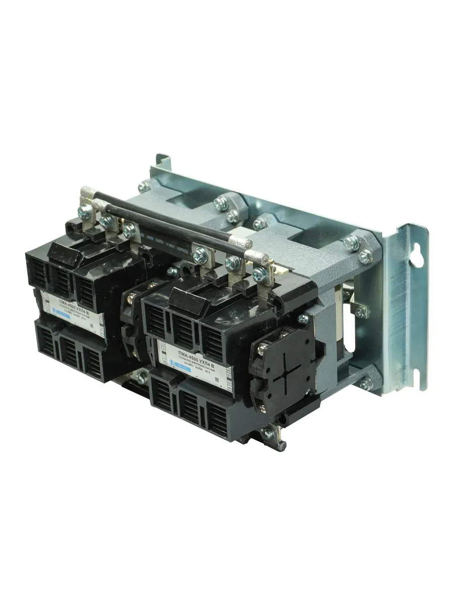 Пускатель электромагнитный ПМА-4500 УХЛ4 В, 380В, 4з+4р, 63А, реверсивный, без реле, IP00 Электротехник ET513258