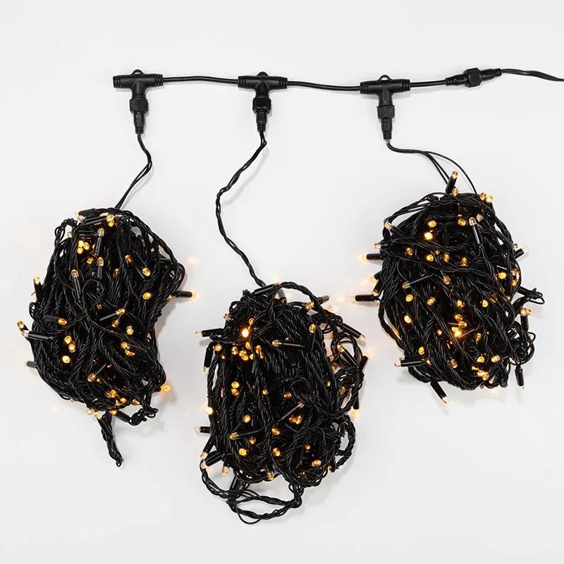 Гирлянда LED ClipLight 24V, 3 нити по 20 м, свечение с динамикой, диоды желтые Neon-Night 323-301