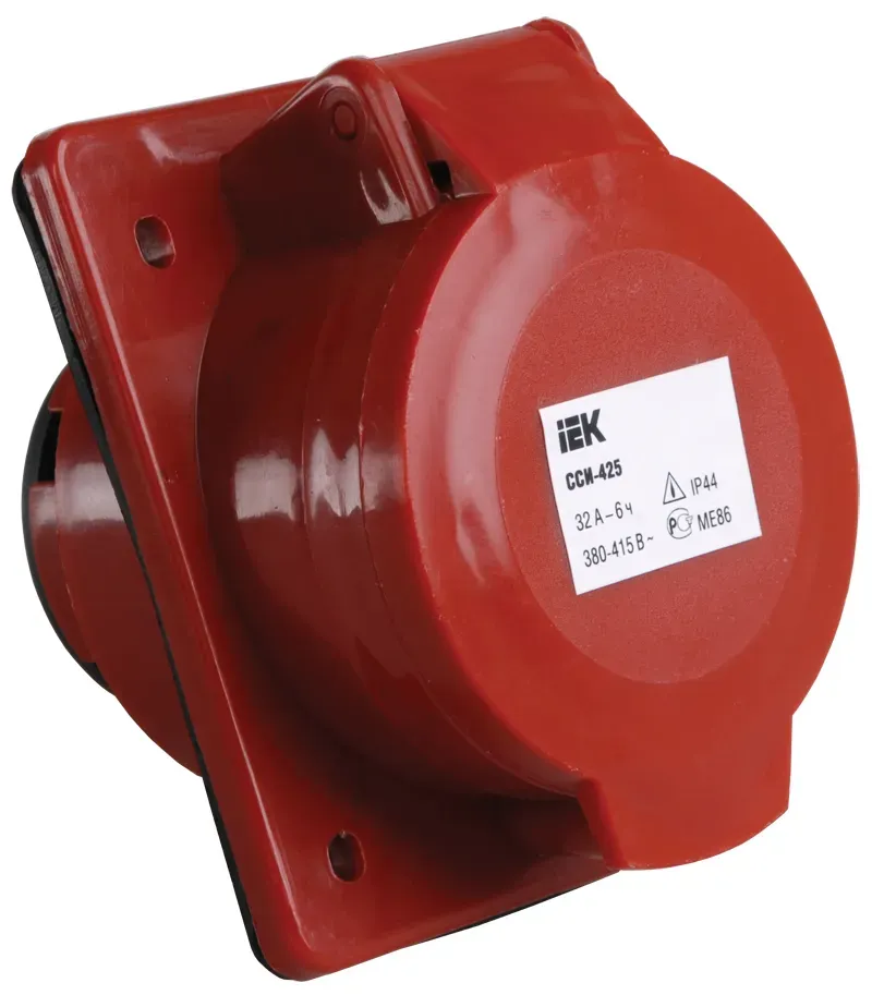Розетка кабельная 32а 3р+n+е iр44 скрытая 380в 425 IEK PSR42-032-5