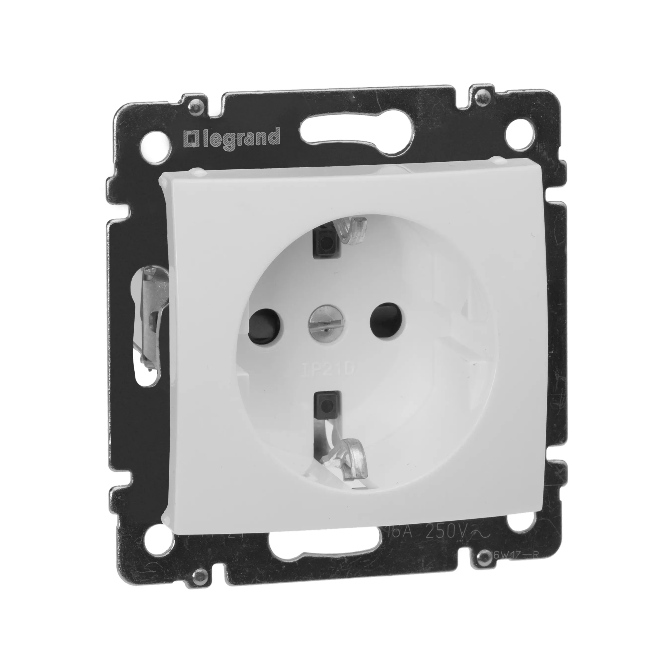 VALENA Розетка с заземлением со шторками в рамку белая LEGRAND 774421