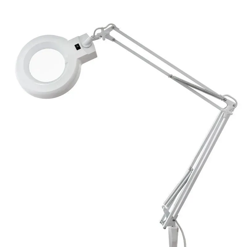 Лупа на струбцине, круглая, 8D, с подсветкой, белая (Ст) артикул REXANT 31-0021