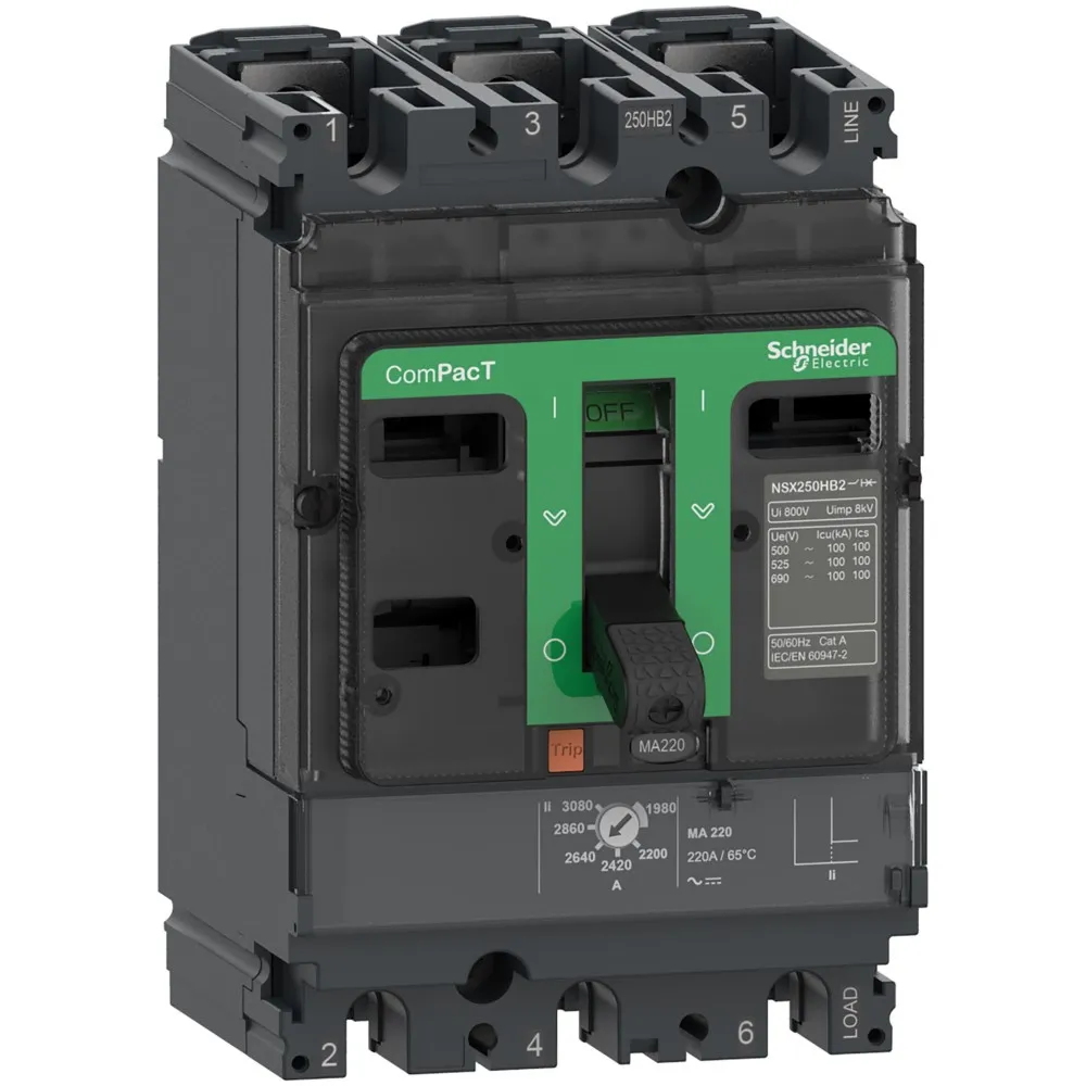 АВТОМ.ВЫКЛ.NSX250HB1 75kA AC 3П3Т 150A MA SE (Schneider) C25V3MA150