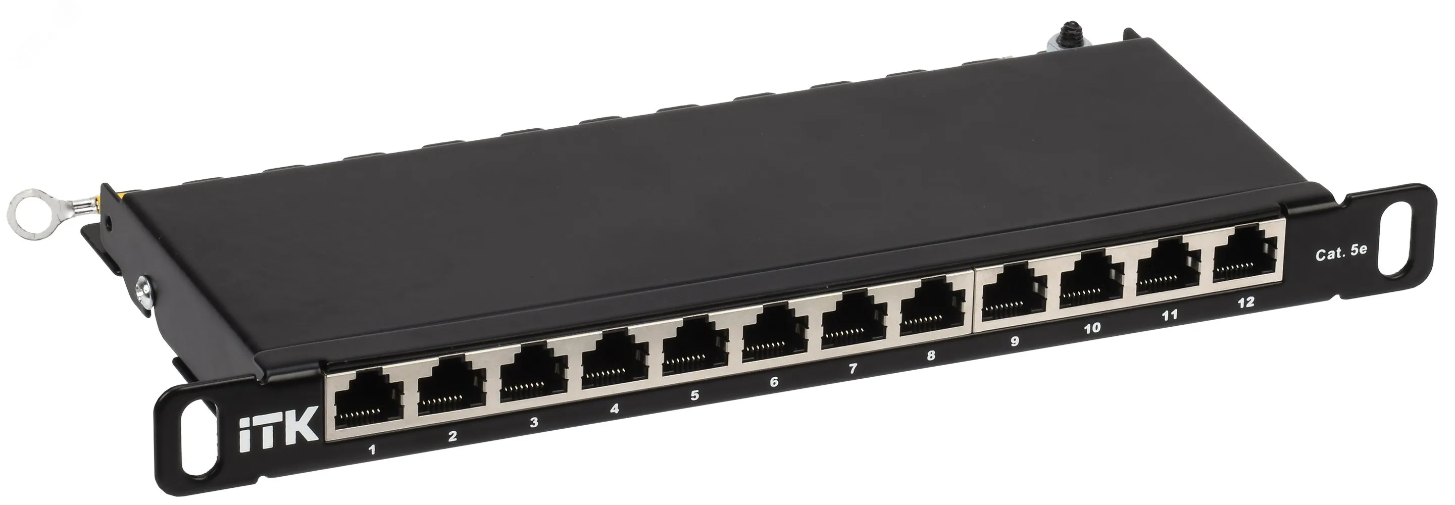 Патч-панель 0.5U кат.5E STP 12 портов 10дюйм Dual IDC