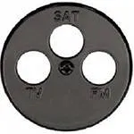 Ecoplast Накладка для розетки TV+FM+SAT, 3 отверстия , черн., LK Vintage Экопласт 885408-1
