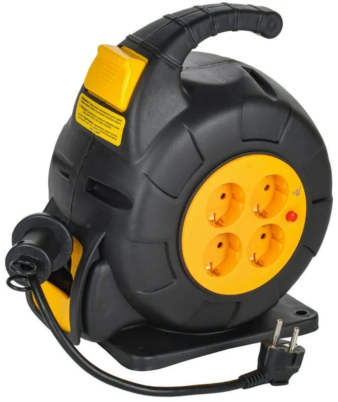 TWIST Катушка УК10 4мест. 2P+PE/10м 3х1,5мм2 автосм. IEK IEK TW-KP27-16-04-10