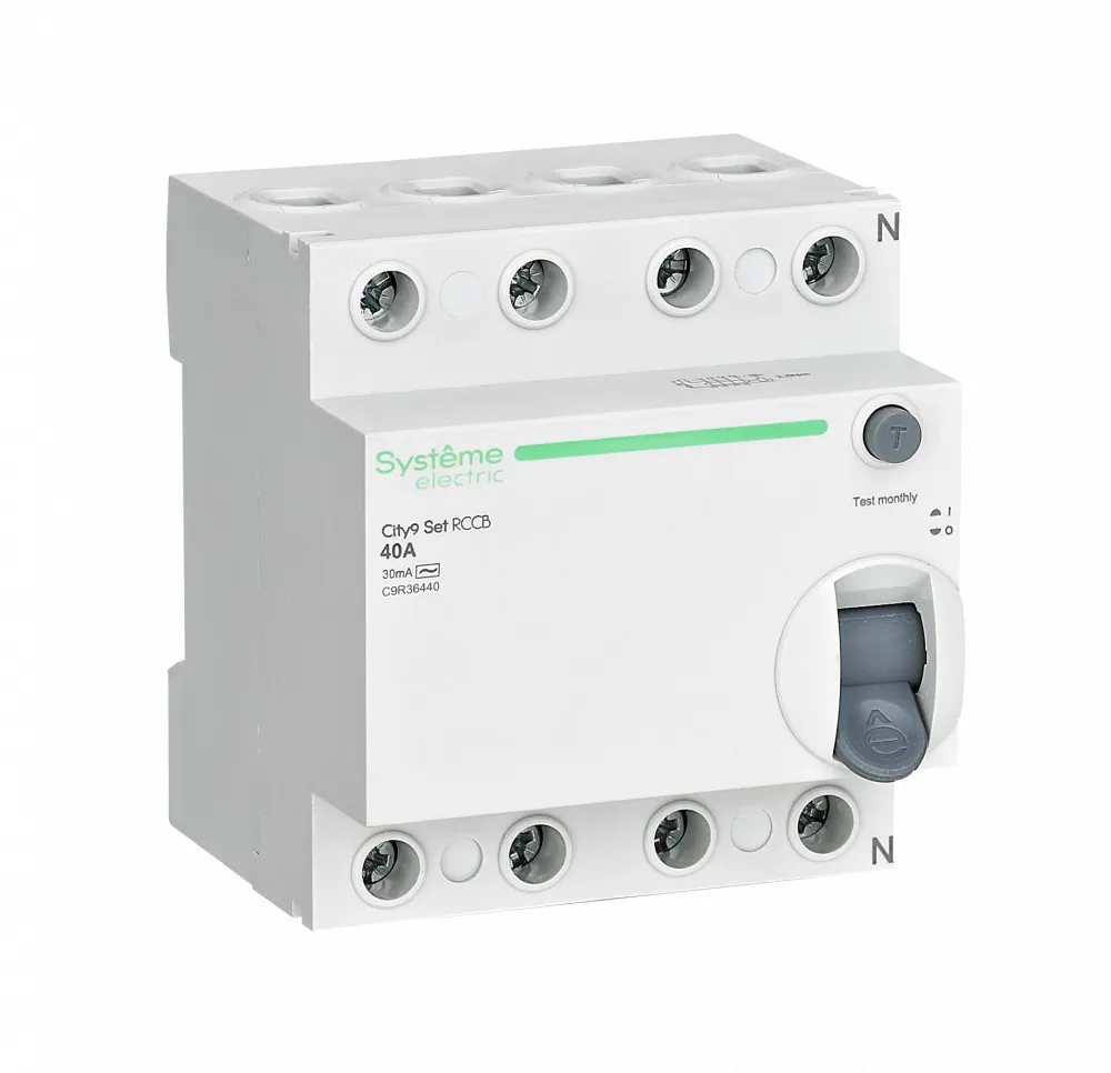 Выключатель дифференциального тока (ВДТ) 40А 4P 30мА Тип-AC 400В City9 Set SE (Systeme) C9R36440