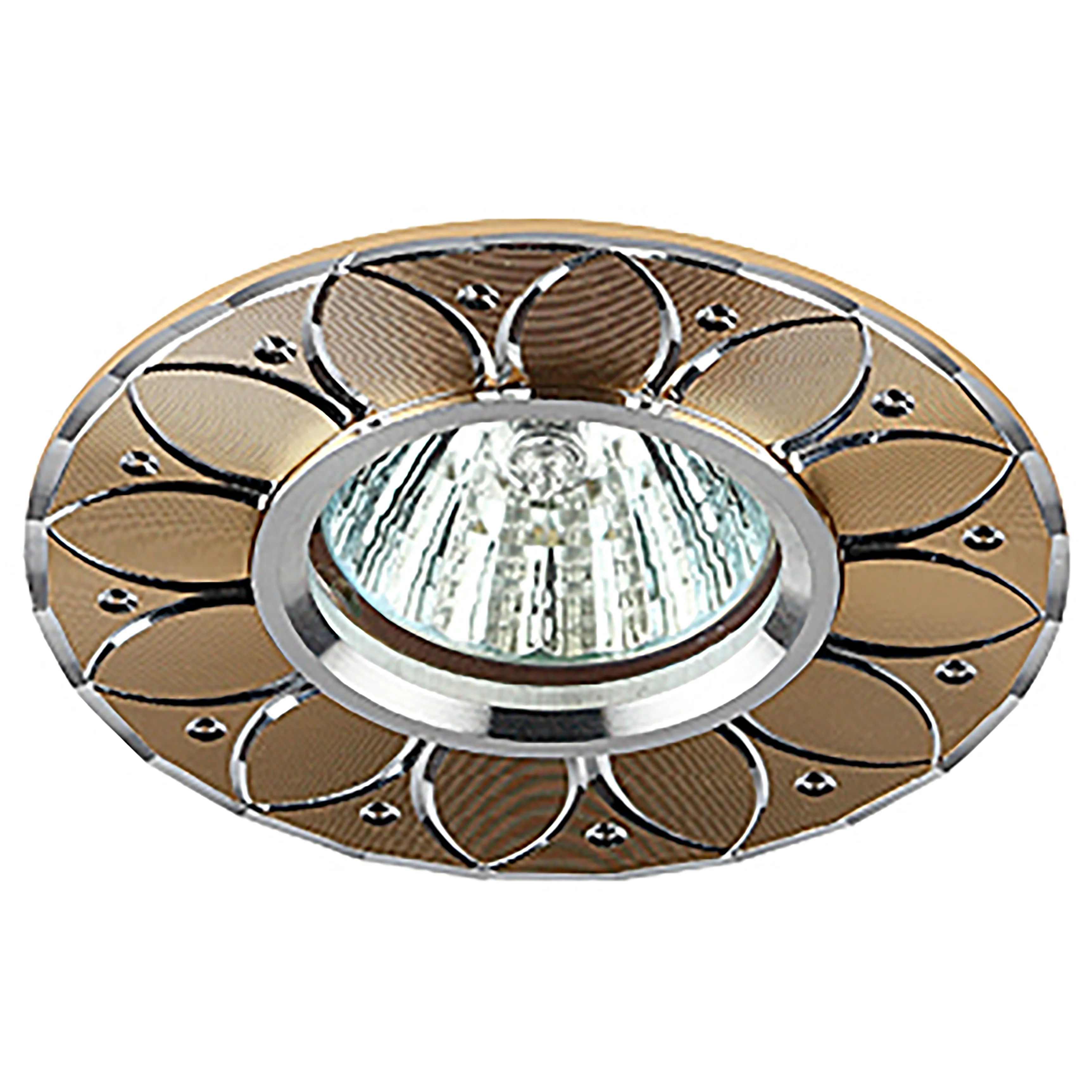 Светильник литой алюминевый  MR16,12V/220V, 50W серебро/золото KL42 SL/GD ЭРА ЭРА Б0003848