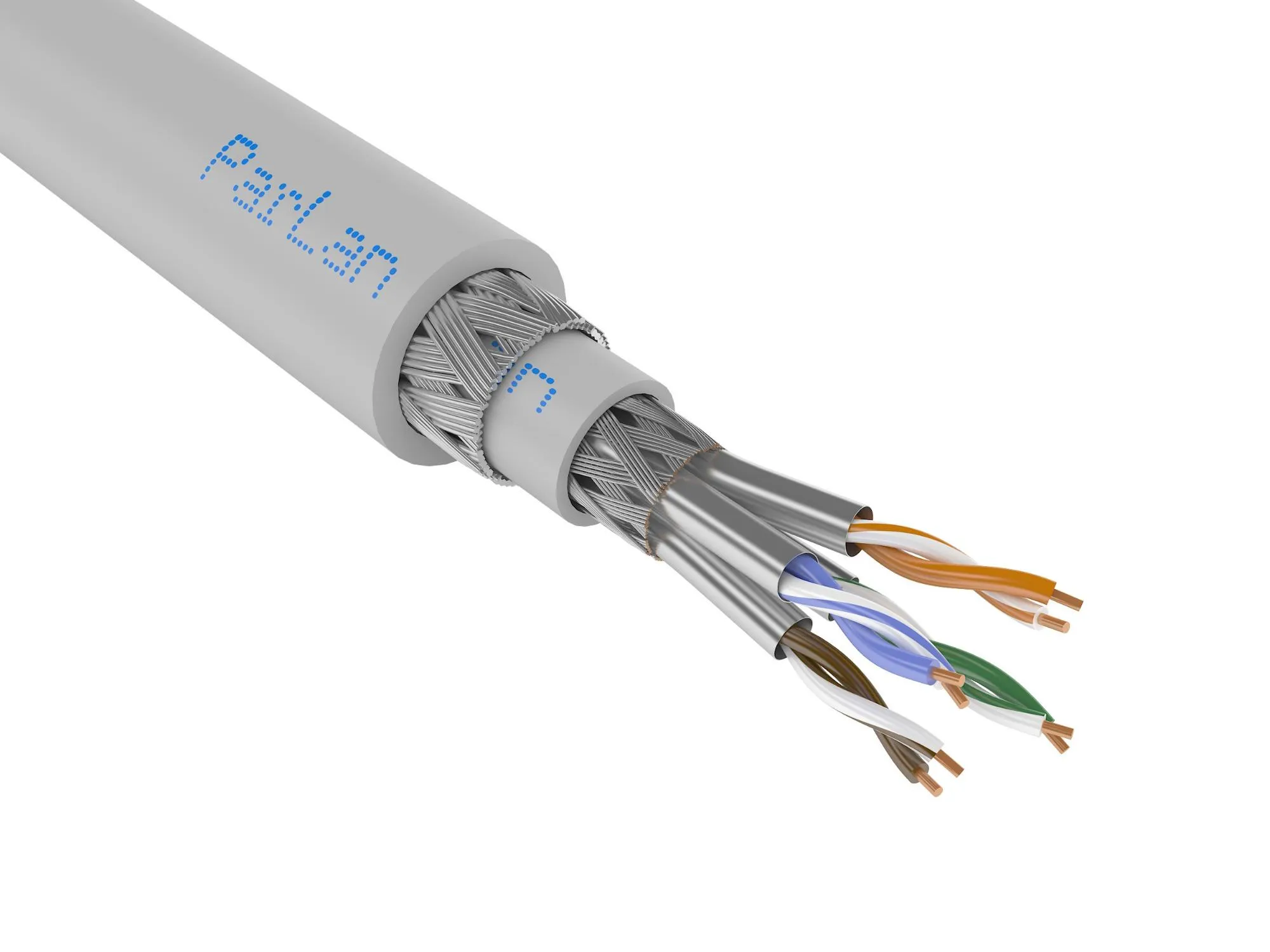 Кабель (провод) ParLan Patch ARM PS S/FTP Cat6A PVC 4х2х0,48