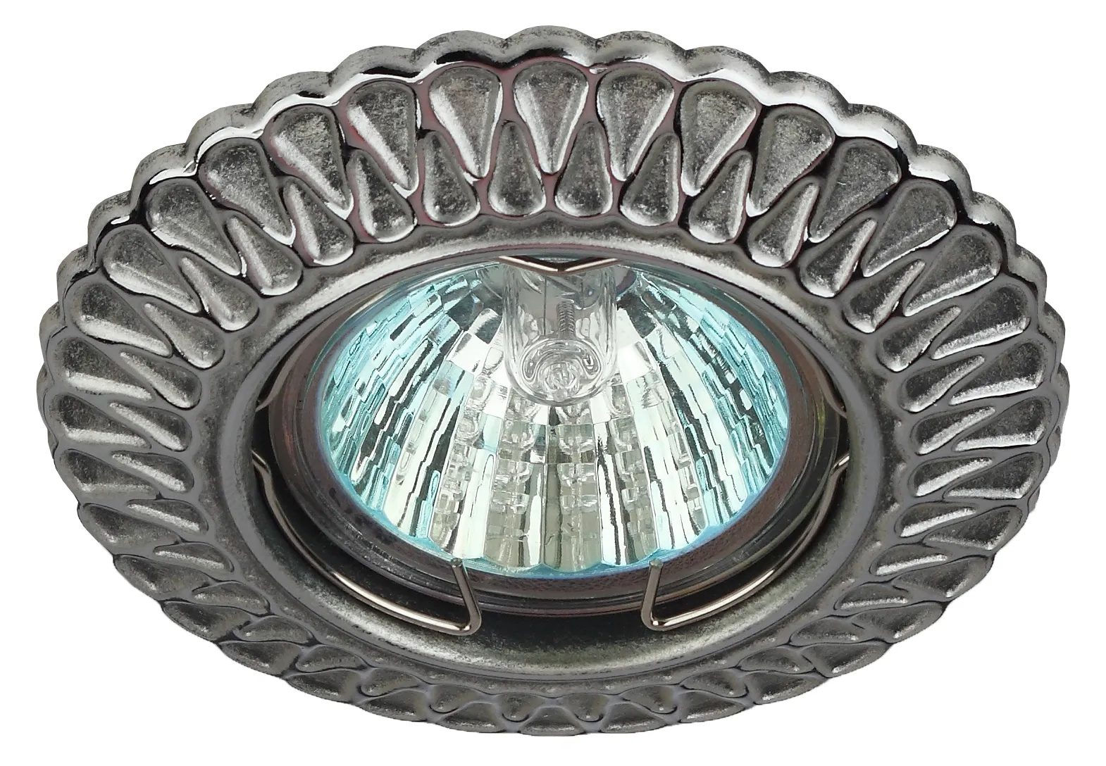 Светильник штампованный MR16,12V/220V, 50W сатин серебро/хром ST4 CH/SS ЭРА Б0036482