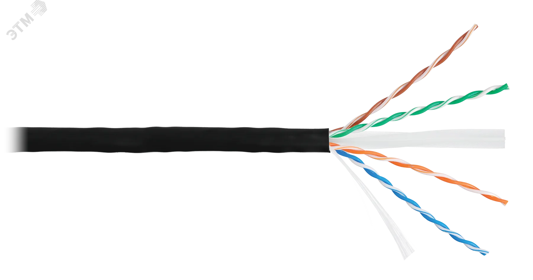 Витая пара U/UTP 4 пары Кат 6 solid BC (0.55мм) IN LSZH нг(A)-HFLTx зеленый 305м