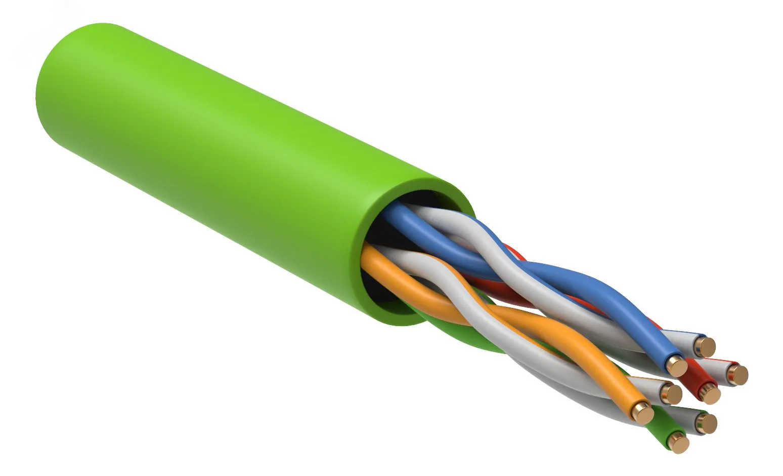 Витая пара U/UTP кат 5е 4 пары 24AWG solid LSZH нг(А)-LSLTx зеленый 305м