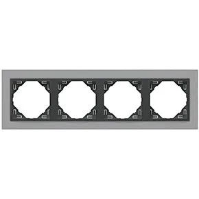 Efapel 90940 TAS 4-х местная рамка, алюминий/серый Efapel 90940 TAS