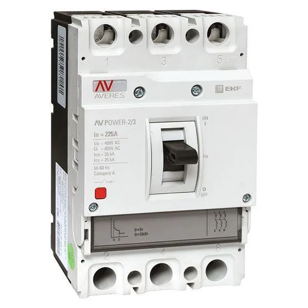 Выключатель автоматический av power-2/3 225а 35ка tr EKF MCCB-23-225-TR-AV