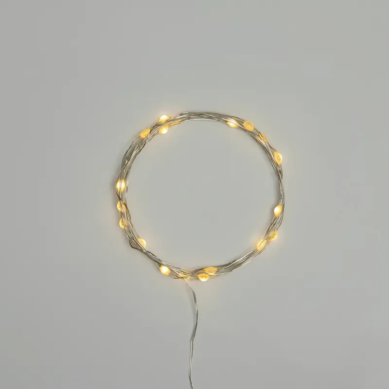 Гирлянда Роса с крупными каплями 2 м, 20 LED, теплое белое свечение, 2хCR2032 в комплекте Neon-Night 302-006