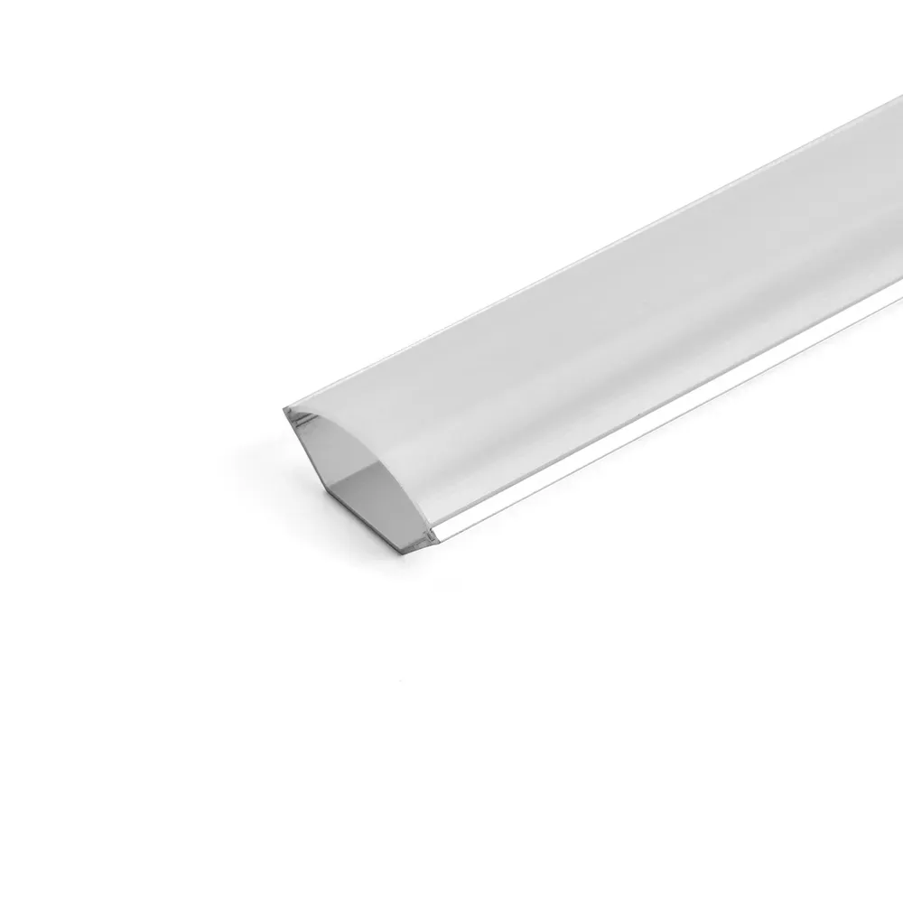 Профиль угловой алюминиевый 1м с матовым экраном 2 заглушки 2 крепежа для светодиодных лент FERON 55249