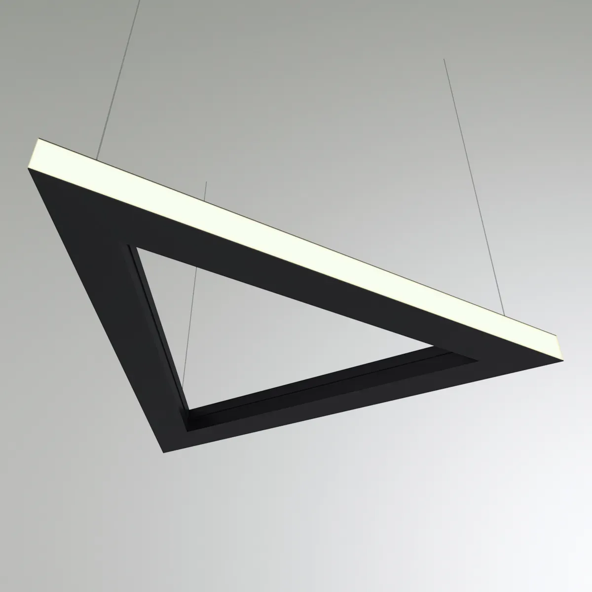 Светильник светодиодный RVE-PLS5070-TRIO-OUT-797-P (Треугольник наружу 797x690x50мм сег. 797мм 50x70мм 53Вт подвесной 4000K Анод) RVElektro RVE00000706