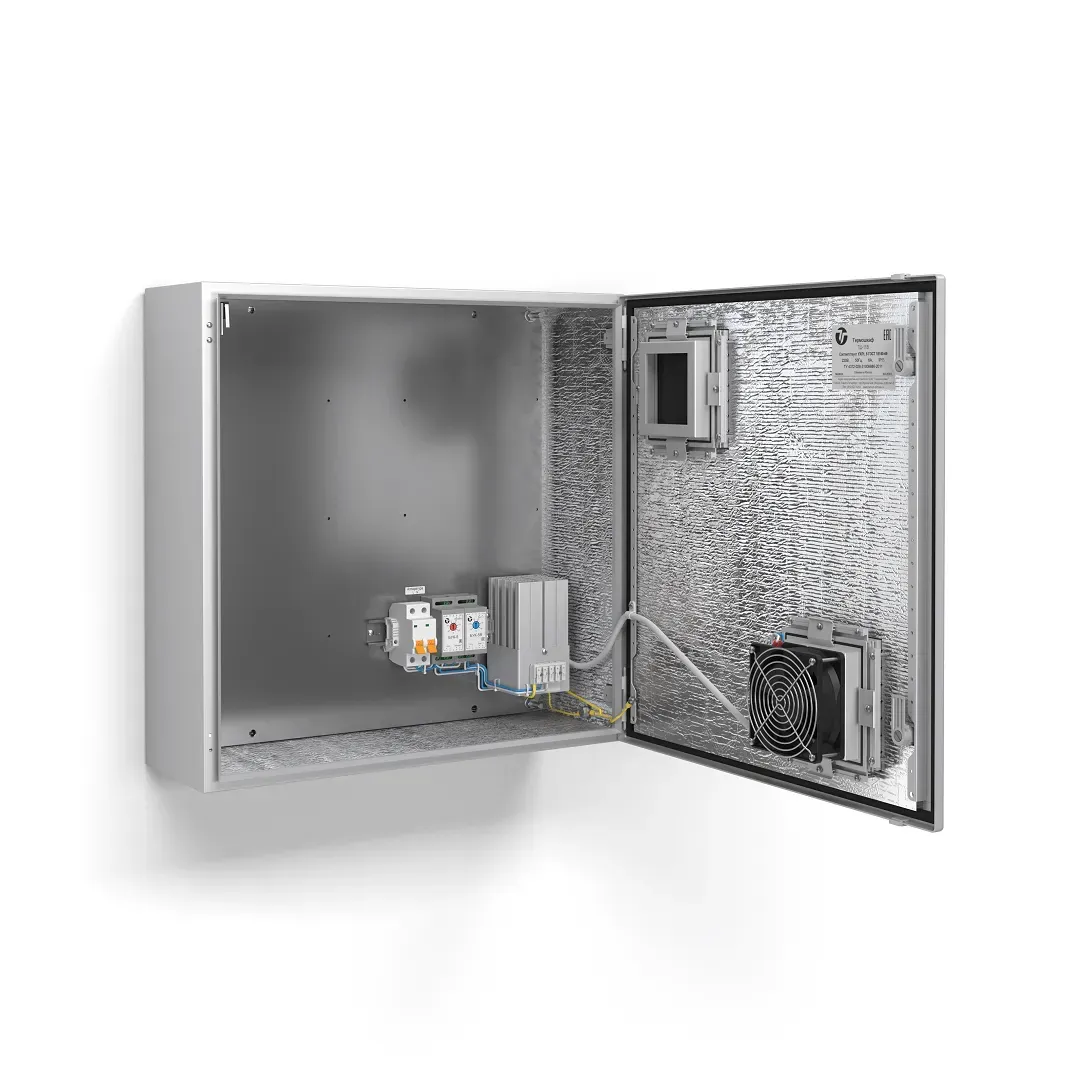 Термошкаф с обогревом и активной вентиляцией, ip55, -40град. до +50град.с, 600x600x210 мм ТАХИОН-КЛИМАТ 52005